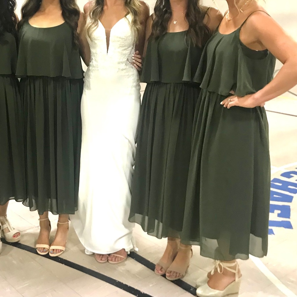 Revelry Layla Midi Convertible Chiffon Dress Size 6